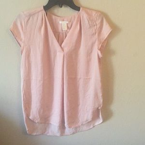 Baby pink silk top